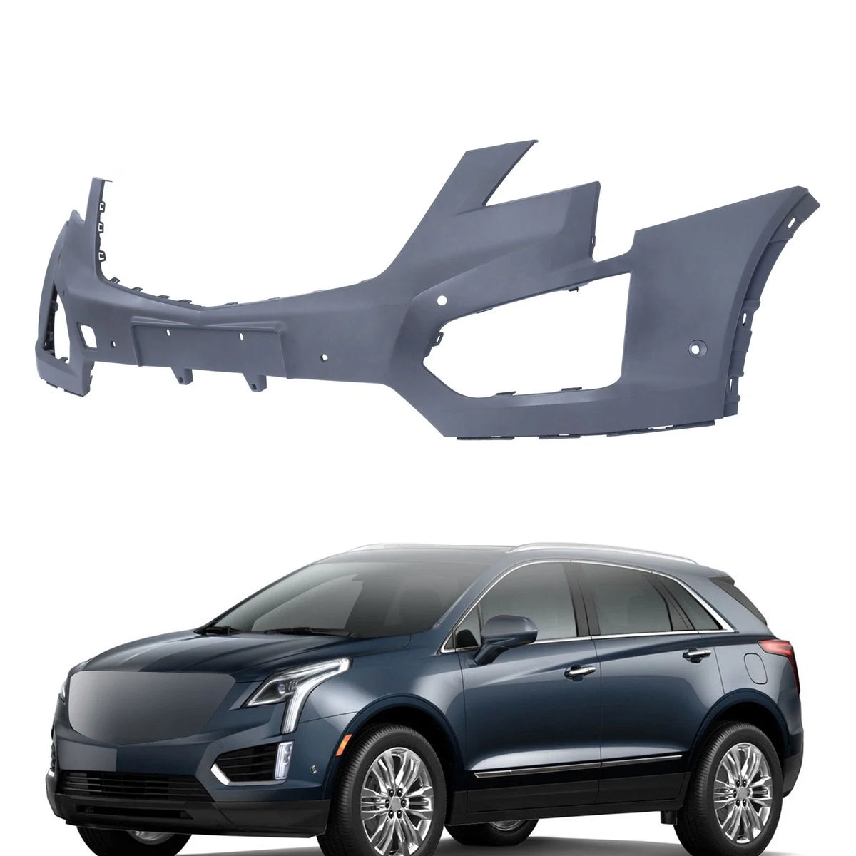 Front Bumper Assembly for Cadillac XT5 (2017–2019) w/6 Holes