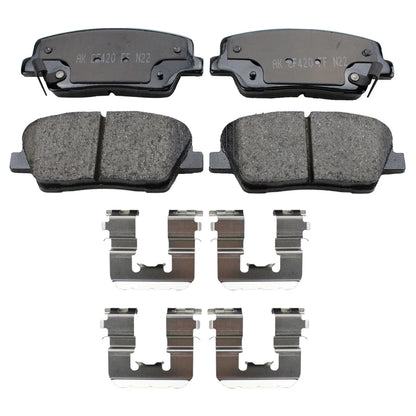 Ceramic Brake Pads & Rear Rotors Kit by Akebono for Santa Fe Sport 2013-2019