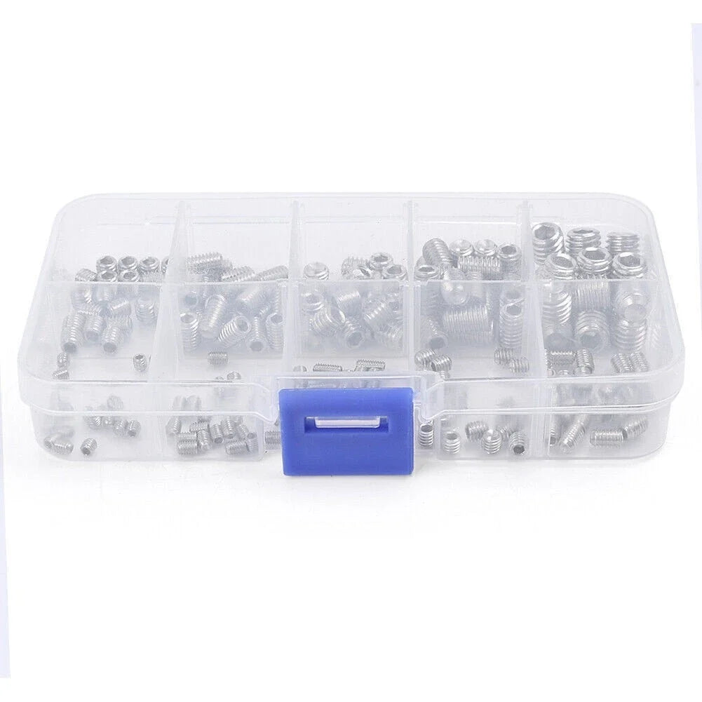 Automotive Hex Socket Set Screws Kit 200PC (M3 M4 M5 M6 M8)