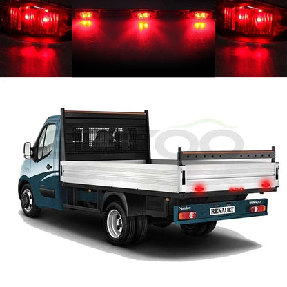 16" LED Light Bar + 2 Red Side Markers for Vehicles