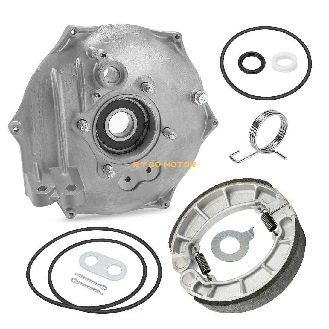 Rear Brake Shoes & Backing Plate Seals Kit for Honda Rancher 420 07-21