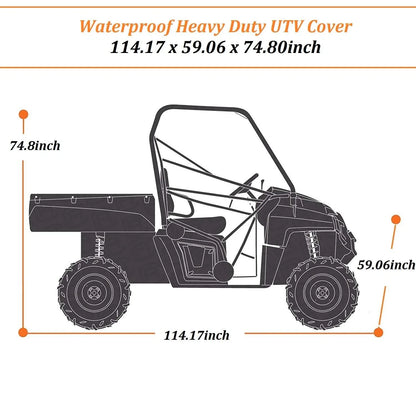 Waterproof Cover for Heavy Duty UTV Side-by-Side (2010–2023)