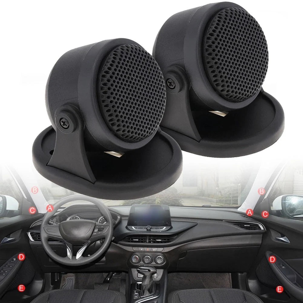 2Pcs Car Dome Tweeters for Exceptional Sound Quality
