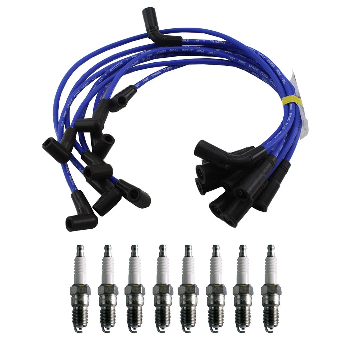 NGK 7mm Wire Set & Denso Spark Plug Kit for C1500 K2500 Tahoe (1990–1999)