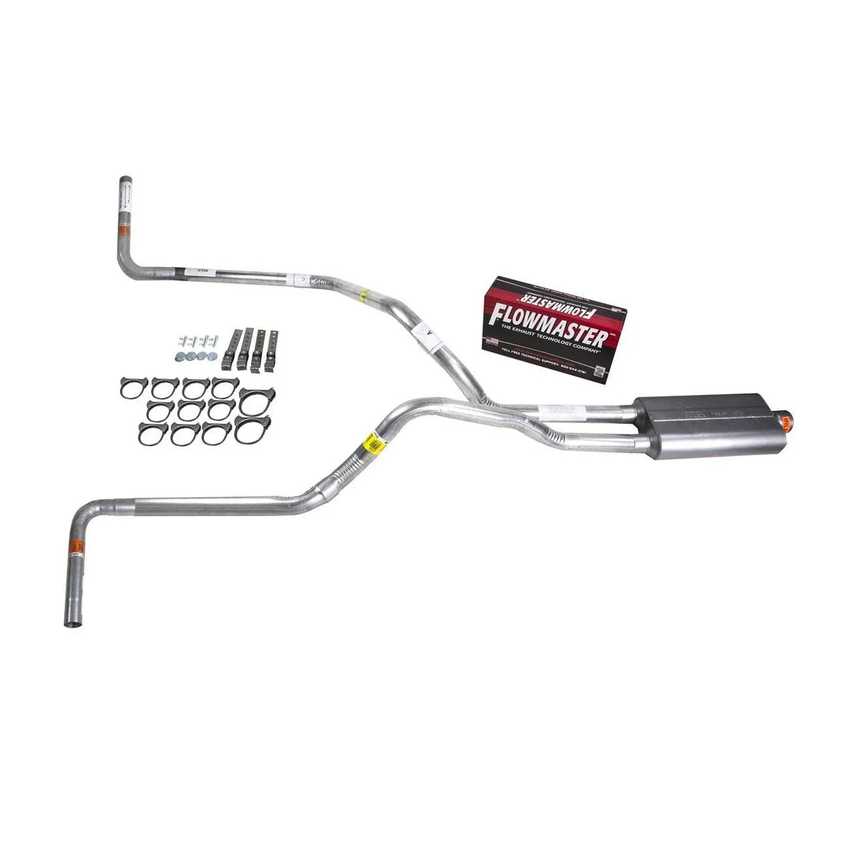 Dual Exhaust 2.5" Pipe for Ram 1500 2500 3500 (2007–2008) Flowmaster 50 Side Exit