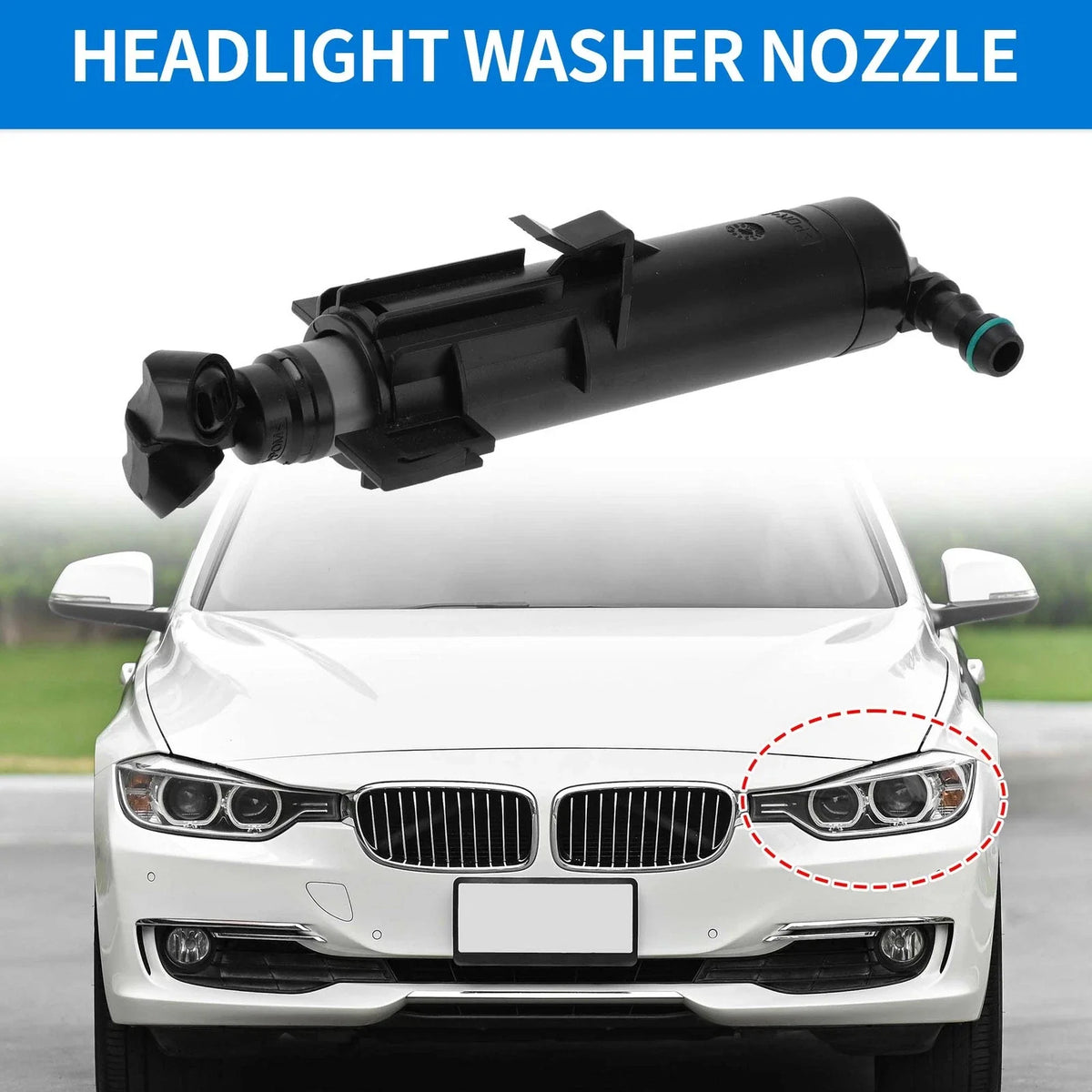 Front Driver Side Headlight Washer Nozzle for Audi A4 S4 allroad (2009–2016) No. 8K0955101B