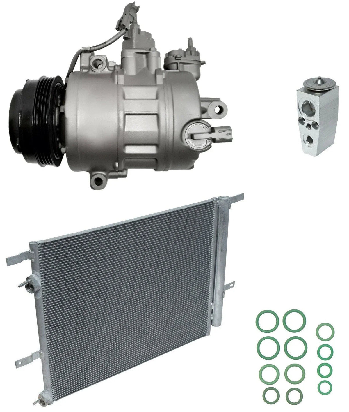 AC Compressor Kit W Condenser for Ford Fusion 2.5L (2014–2014)
