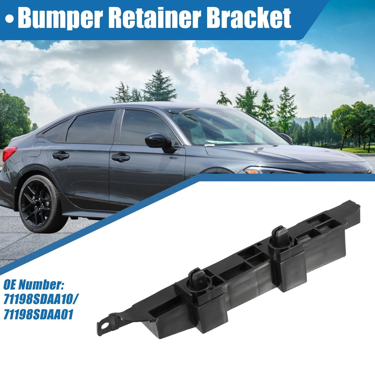 Left Driver Side Bumper Bracket No. 71198SDAA10 for Honda Accord (2006–2007)