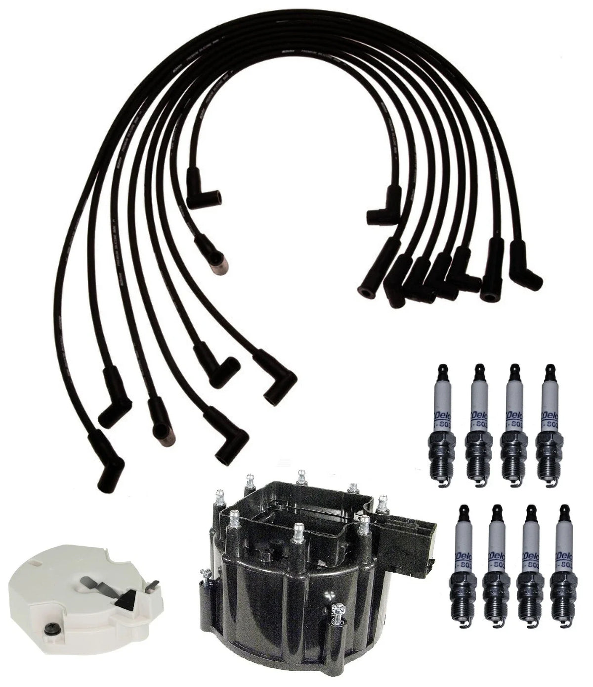 ACDelco Ignition Kit for Chevy Camaro V8 (1970–1981) - Rotor, Cap, Wires, Plugs