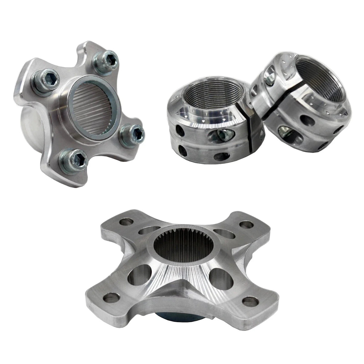Lonestar LSR Billet Sprocket Hub + Brake Hub + Lock Nut for LTZ400 KFX400 DVX400 (2003–2008)
