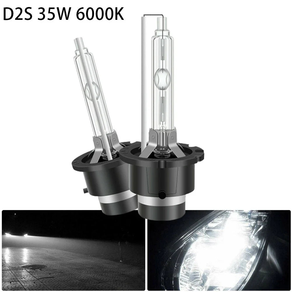 2X Xenon Headlight Bulb 6000K for
