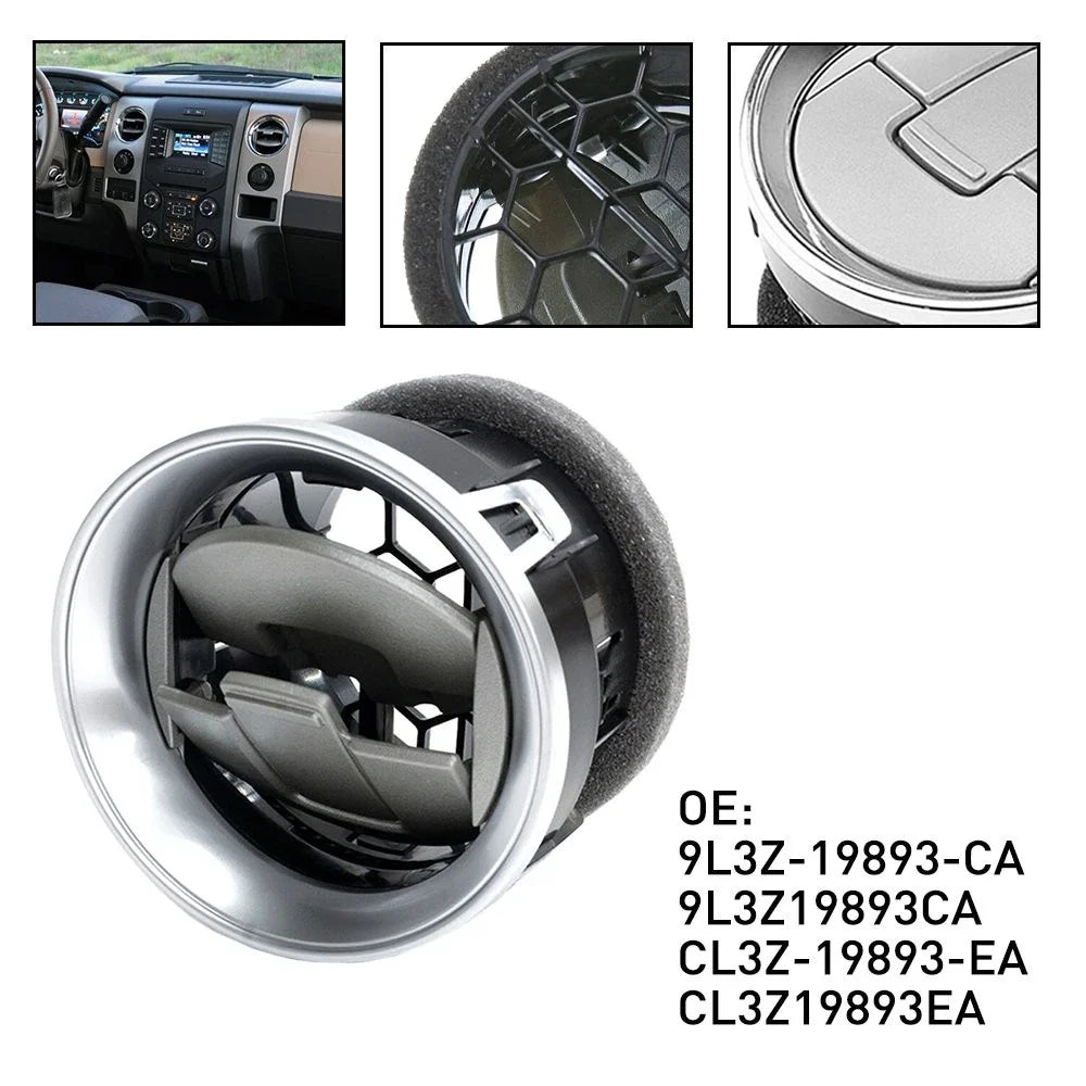 Louver Dashboard AC Vent for Ford F-150 (2009–2014) Chrome