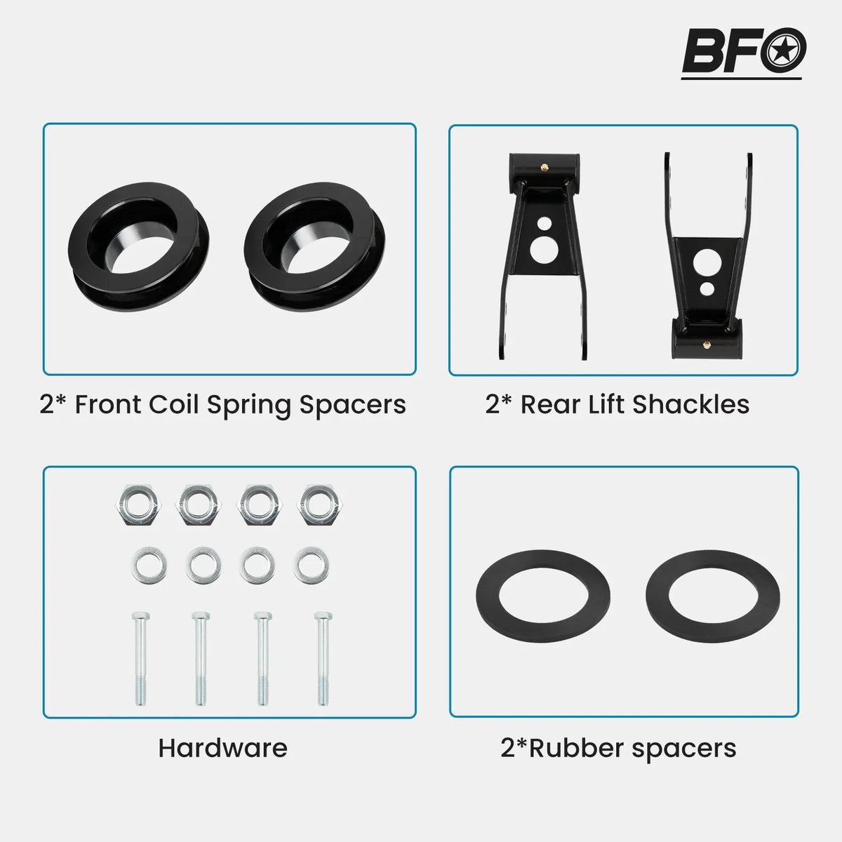 3" Front and 2" Rear Lift Kit for Ford Ranger 2WD 1998-2011