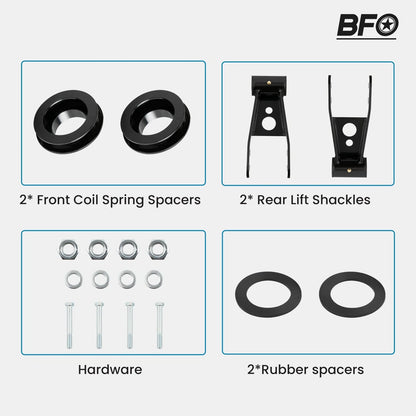 3" Front and 2" Rear Lift Kit for Ford Ranger 2WD 1998-2011