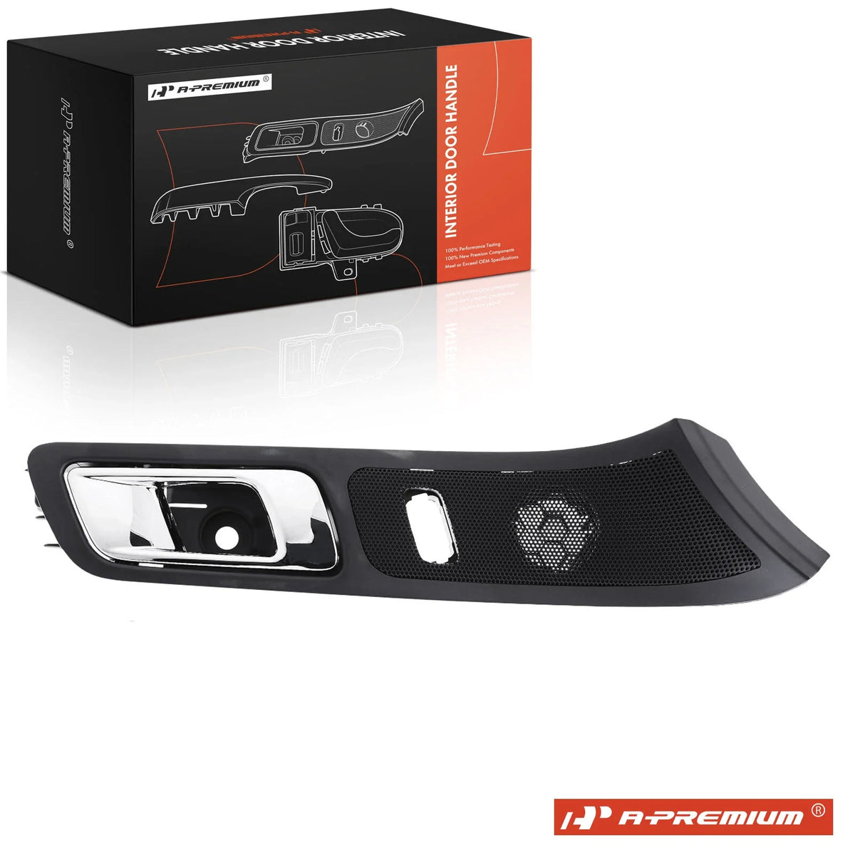 Front Right Black Chrome Interior Door Handle for Ford Explorer (2011–2015)