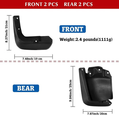 Mud Flaps Splash Guard Set of 4 for Honda Civic (2012-2015)