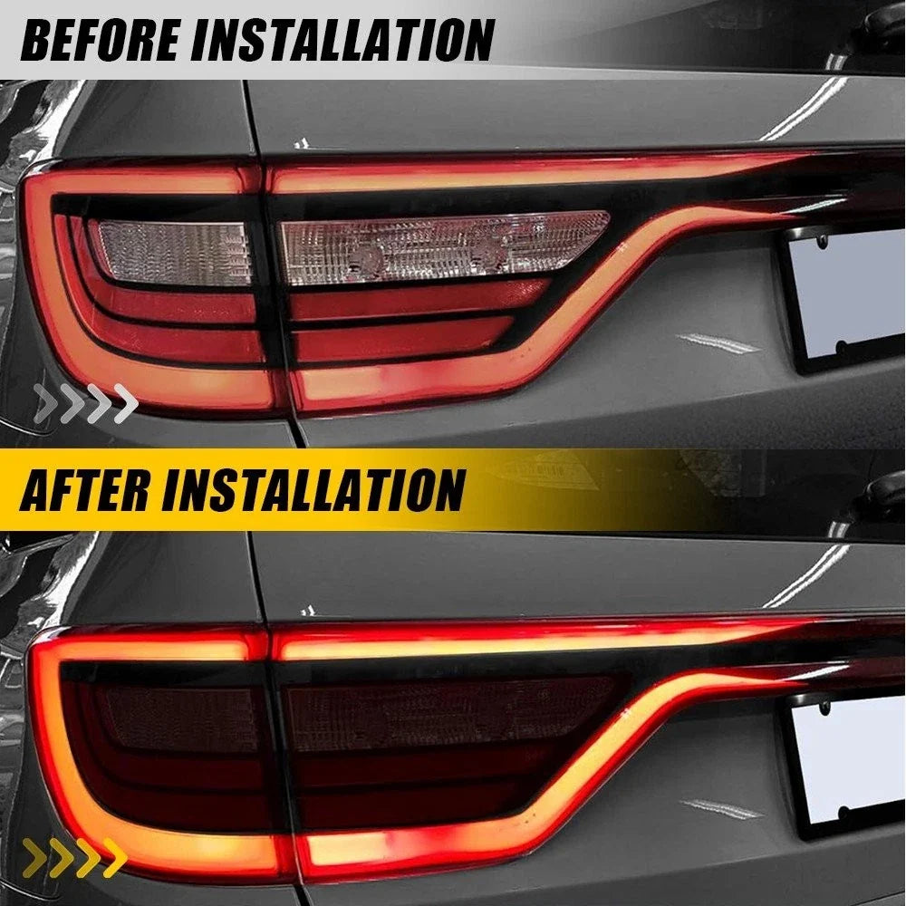 Smoked Tail Light Cover Overlays for Dodge Durango 2014-2021