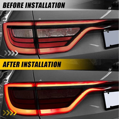 Smoked Tail Light Cover Overlays for Dodge Durango 2014-2021