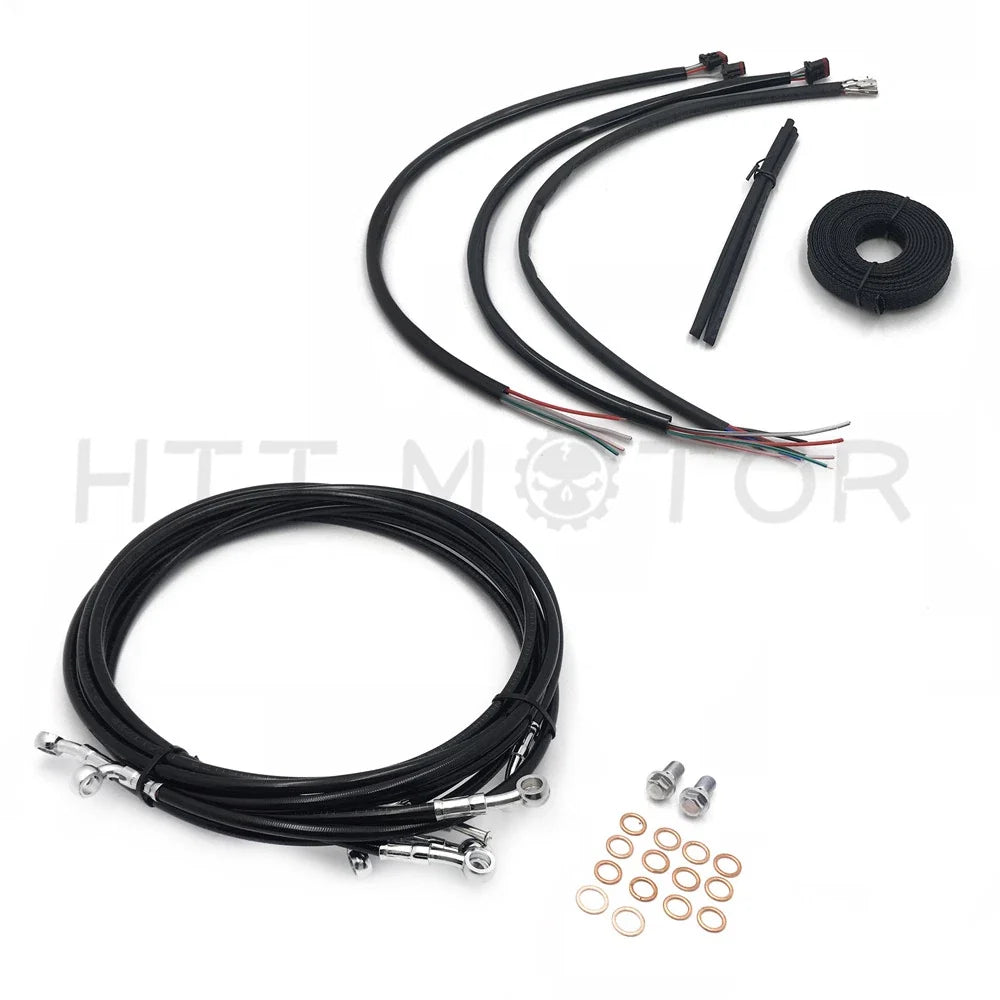 Handlebar Cable Assembly for Harley Touring (2014-2017) - Black Nylon