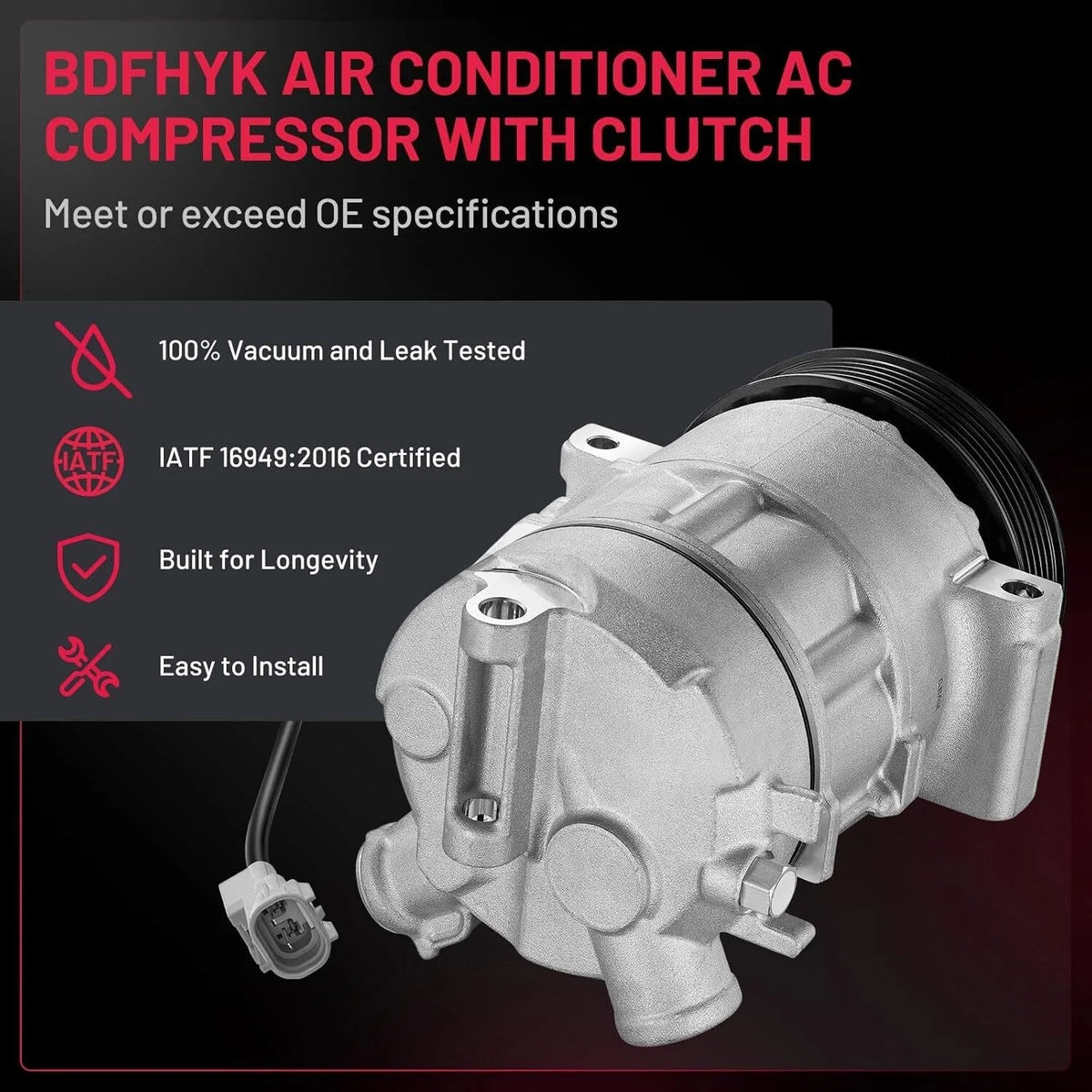 AC Compressor for Compass & Patriot (2009–2017) and Dodge Caliber (2009)