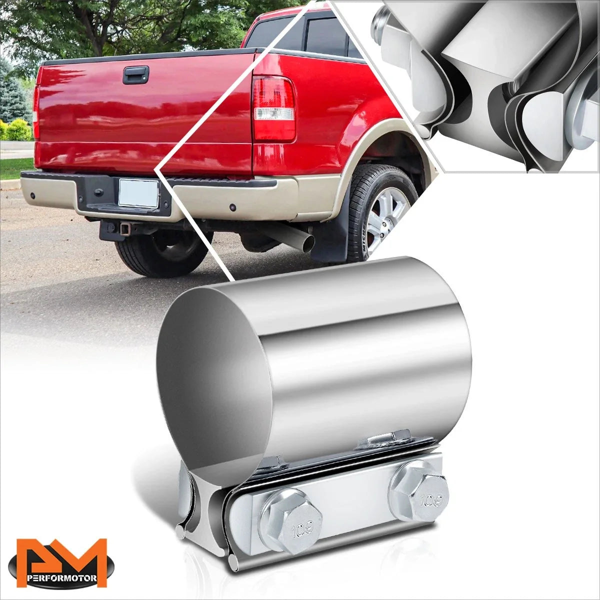Universal Fit 2" ID Stainless Steel Catback Exhaust Pipe Clamp