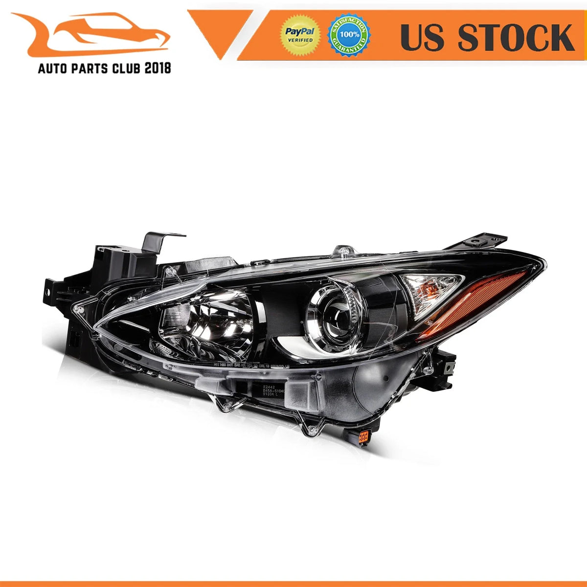 Headlamp for Mazda 3 (2014–2016) Clear Lens Driver Side Assembly