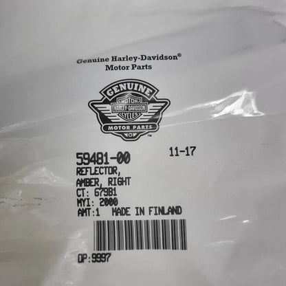 Right Amber Reflector for Harley-Davidson 2000 59481-00