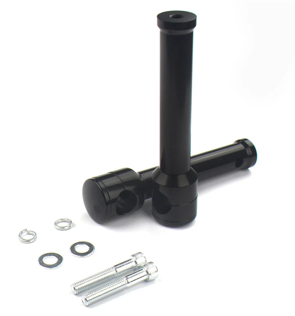 8" Rise Handlebar Risers - Aluminum for Harley Bikes