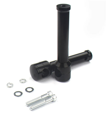 8" Rise Handlebar Risers - Aluminum for Harley Bikes