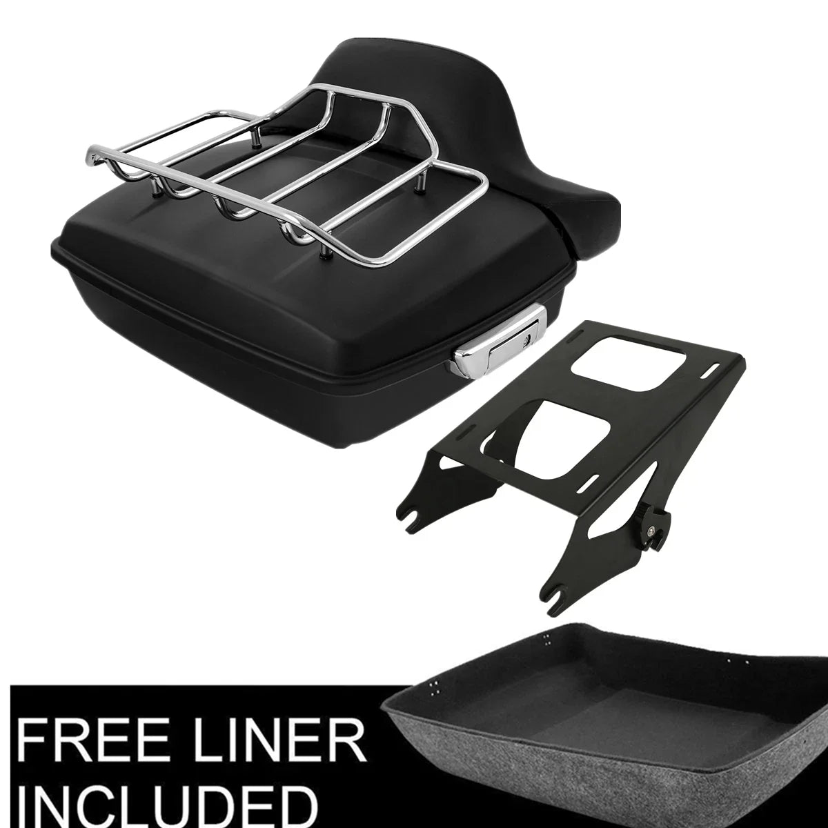 Matte Chopped Trunk Backrest Pad for Touring Harley (2014-2023)