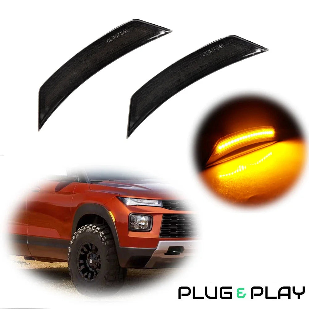 Smoked Amber LED Front Side Marker Reflectors for Chevy Trailblazer (2021–2025)