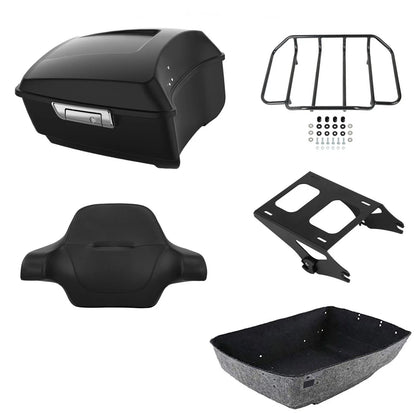 Trunk Backrest Mount Rack in Matte Black for Harley Touring (2014-2026)