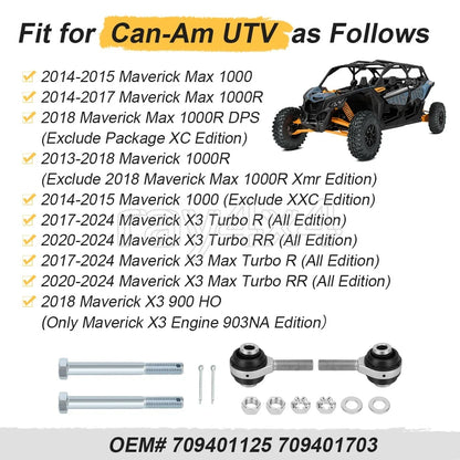 Tie Rod Ends Kit for Maverick X3 R Max 4x4 Turbo (2017-2024)