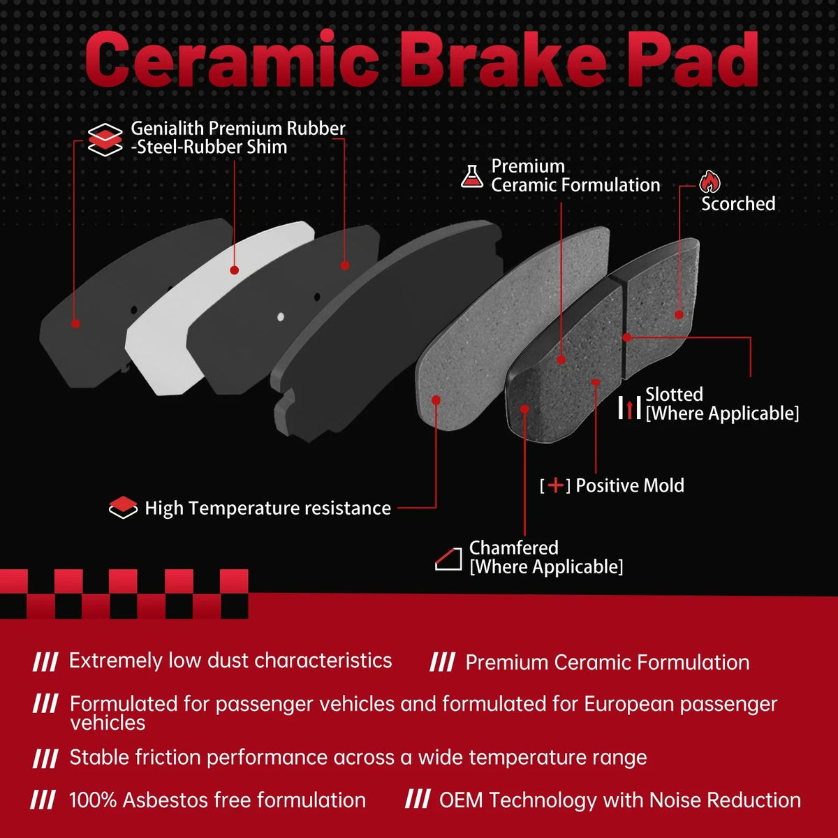 Brake Pads & Rear Drilled Rotors for 2011-2020 Dodge Durango, Grand Cherokee