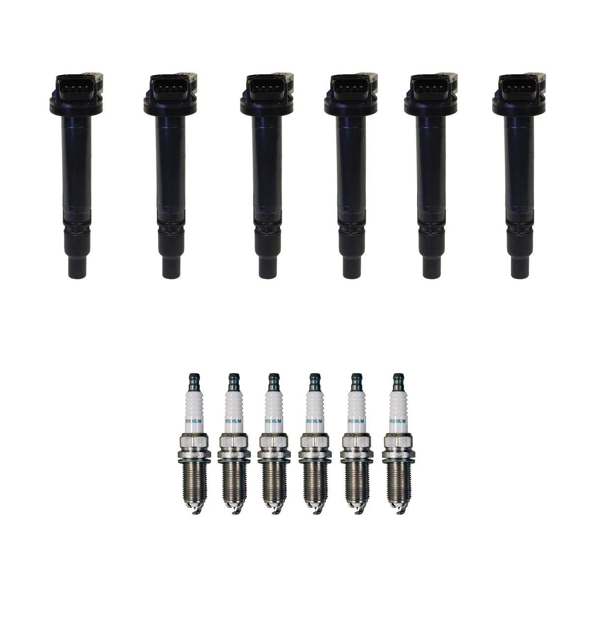 Set of 6 Denso Ignition Coils & Iridium Spark Plugs for 2.5 3.5 V6