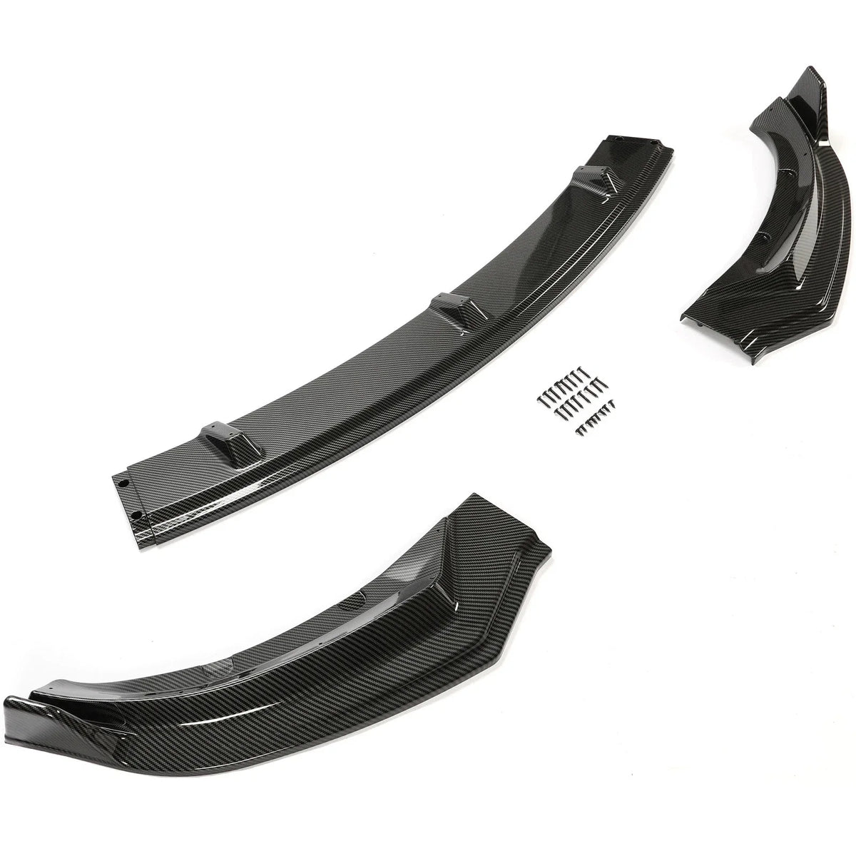 Front Bumper Lip Set for Tesla Model 3 (2017–2023) Carbon Style