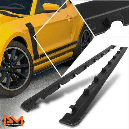 2-Piece Matte Side Skirts for Ford Mustang (2010–2014)