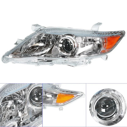 Replacement Headlight Left Chrome Halogen for Toyota Camry LE XLE (2010–2011)