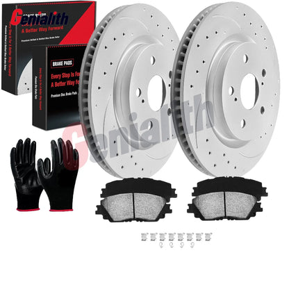 305mm Front Brake Rotors with Ceramic Pads for ES350 Camry RAV4 2019-2023