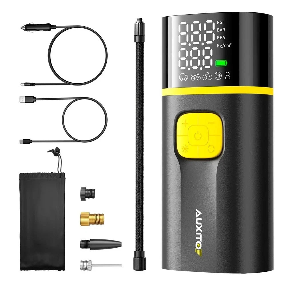AUXITO A502 Tire Inflator for Auto with LCD Display (7800mAh)