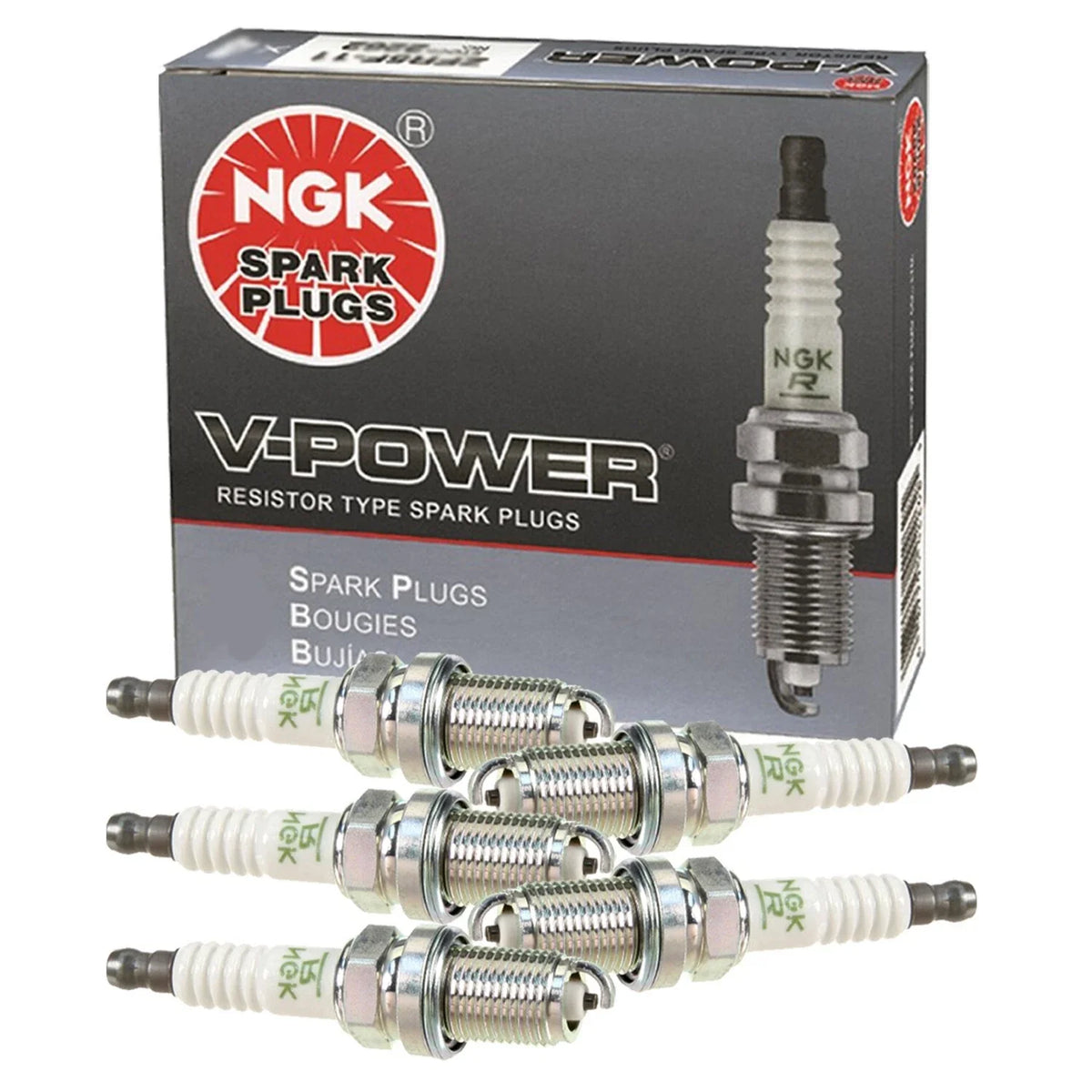NGK V-Power Spark Plug Set (5 Pieces) for