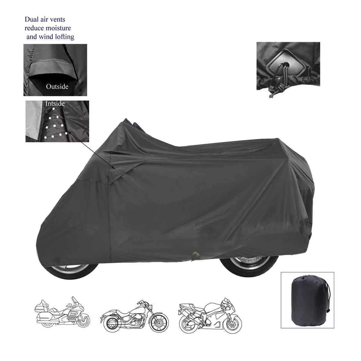 All Weather Storage Cover for Vento Deluxe Motorcycle Scooter