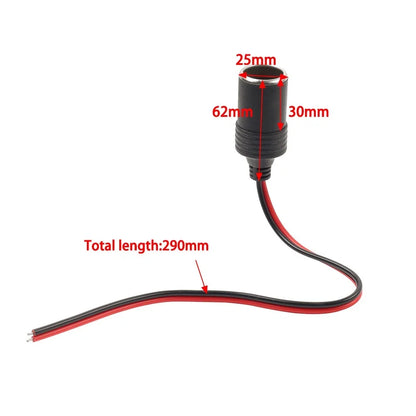 Car Cigarette Lighter Socket Connector (12V 24V) for Vehicles