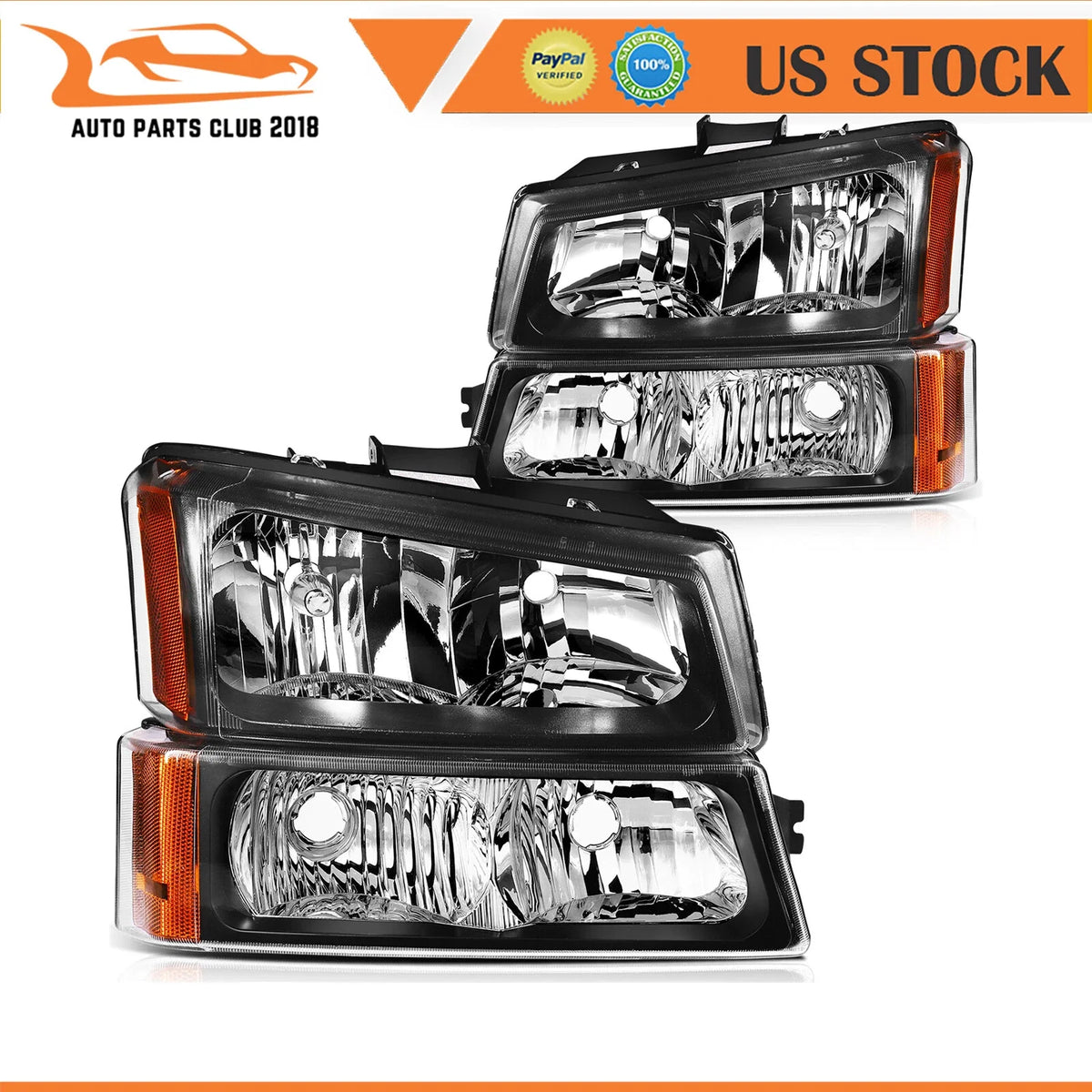 Headlight Assembly Pair for Chevy Avalanche (2003–2006)