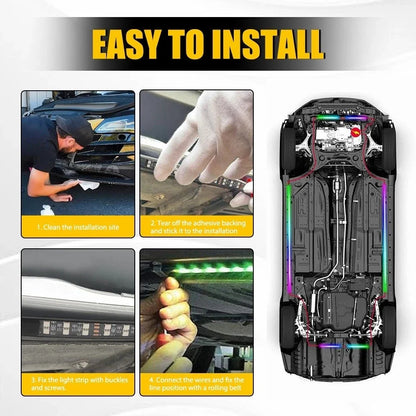 RGB LED Underglow Light Kit for Car (Multi-Color Chasing)