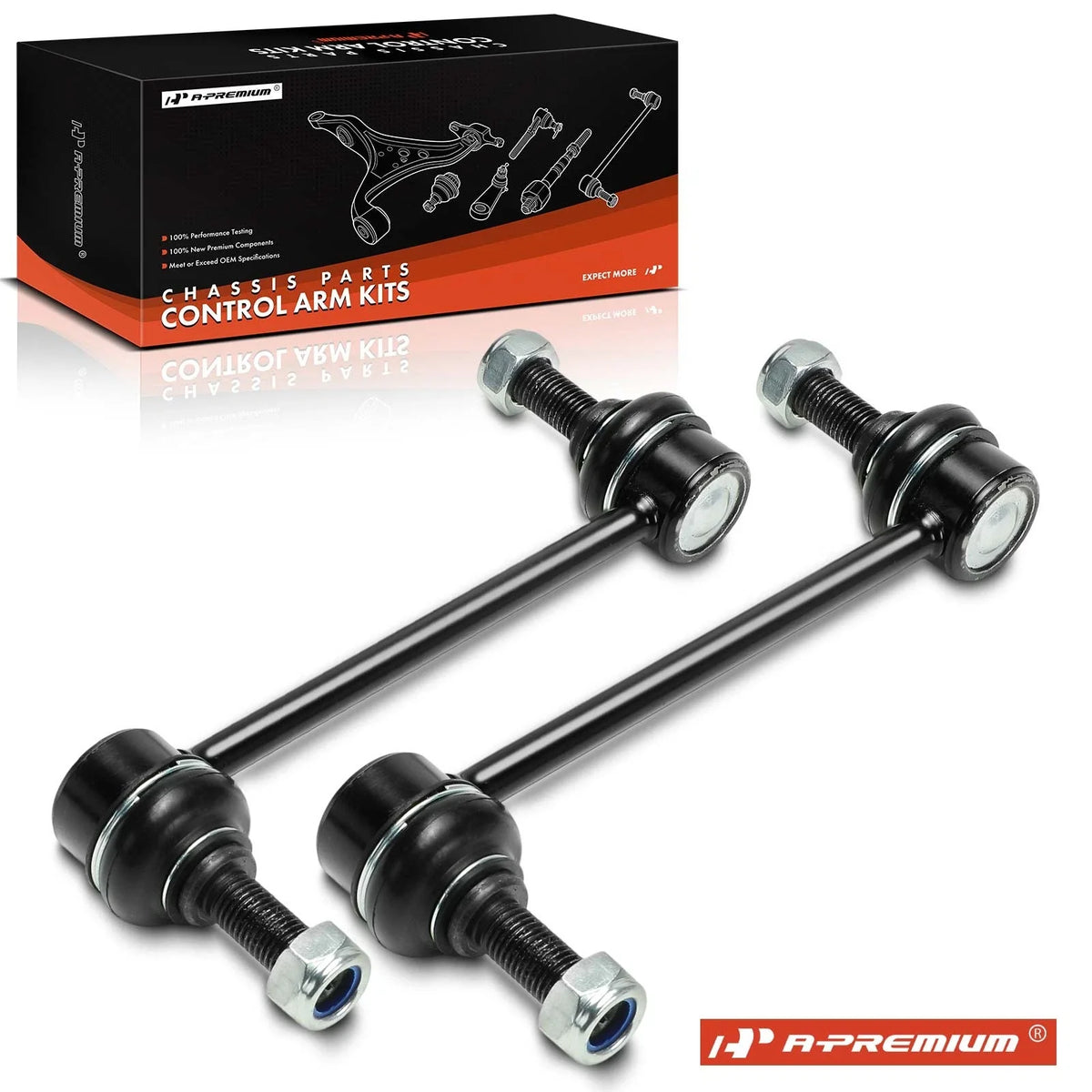 2X Rear Sway Bar Link with Ball Joint for Honda Prelude (1997–2001)