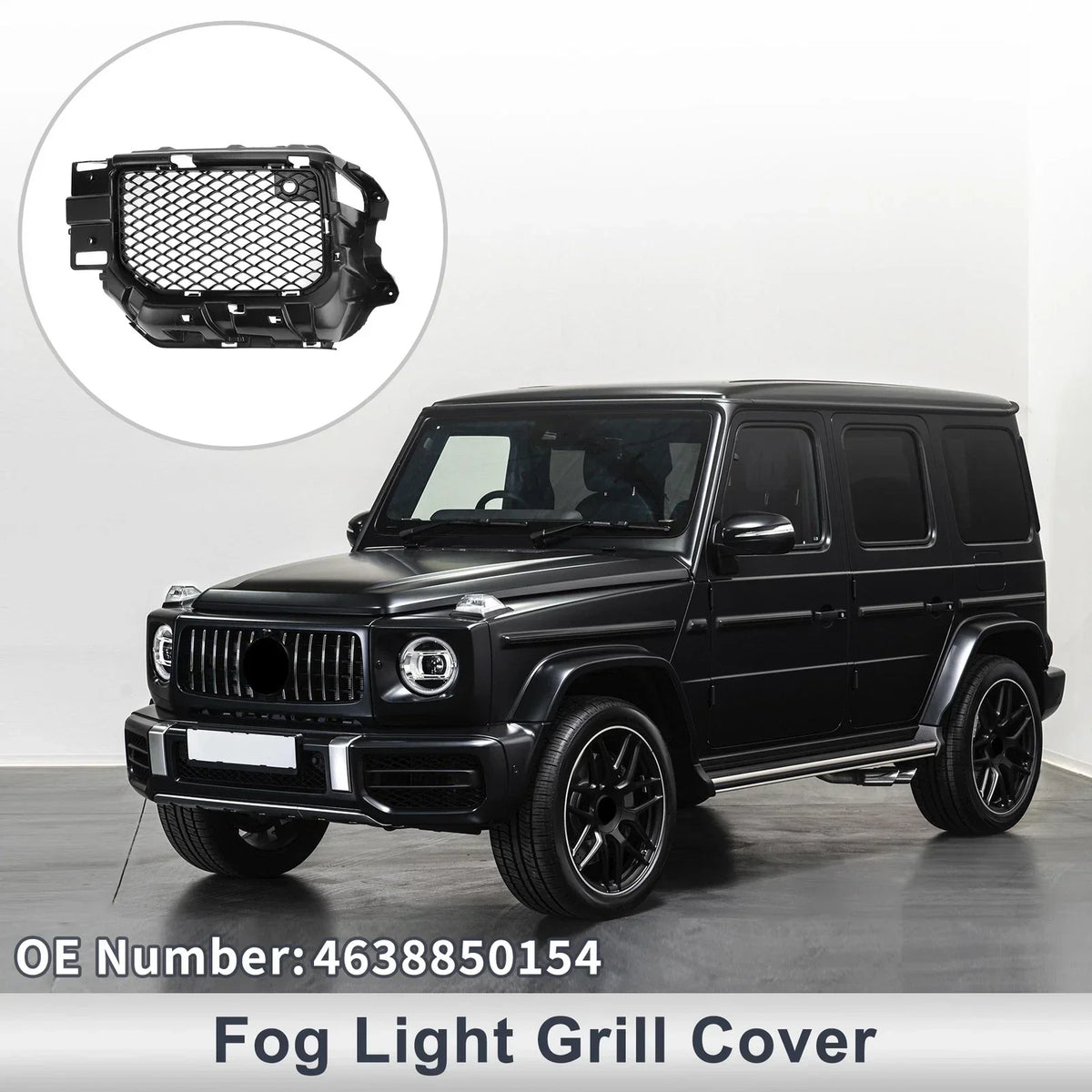 Left Front Fog Light Grill Compatible with Mercedes-Benz 2016-2023