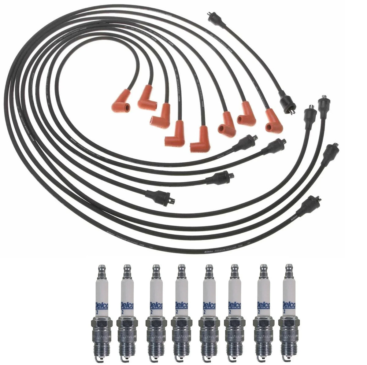 Set of 8 Ignition Wires for Chevy GMC 5.7 V8 (Prof, ACDelco)