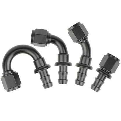 Rubber Oil Fuel Line Push-on Lock Hose End Barb Fitting AN6/8/10