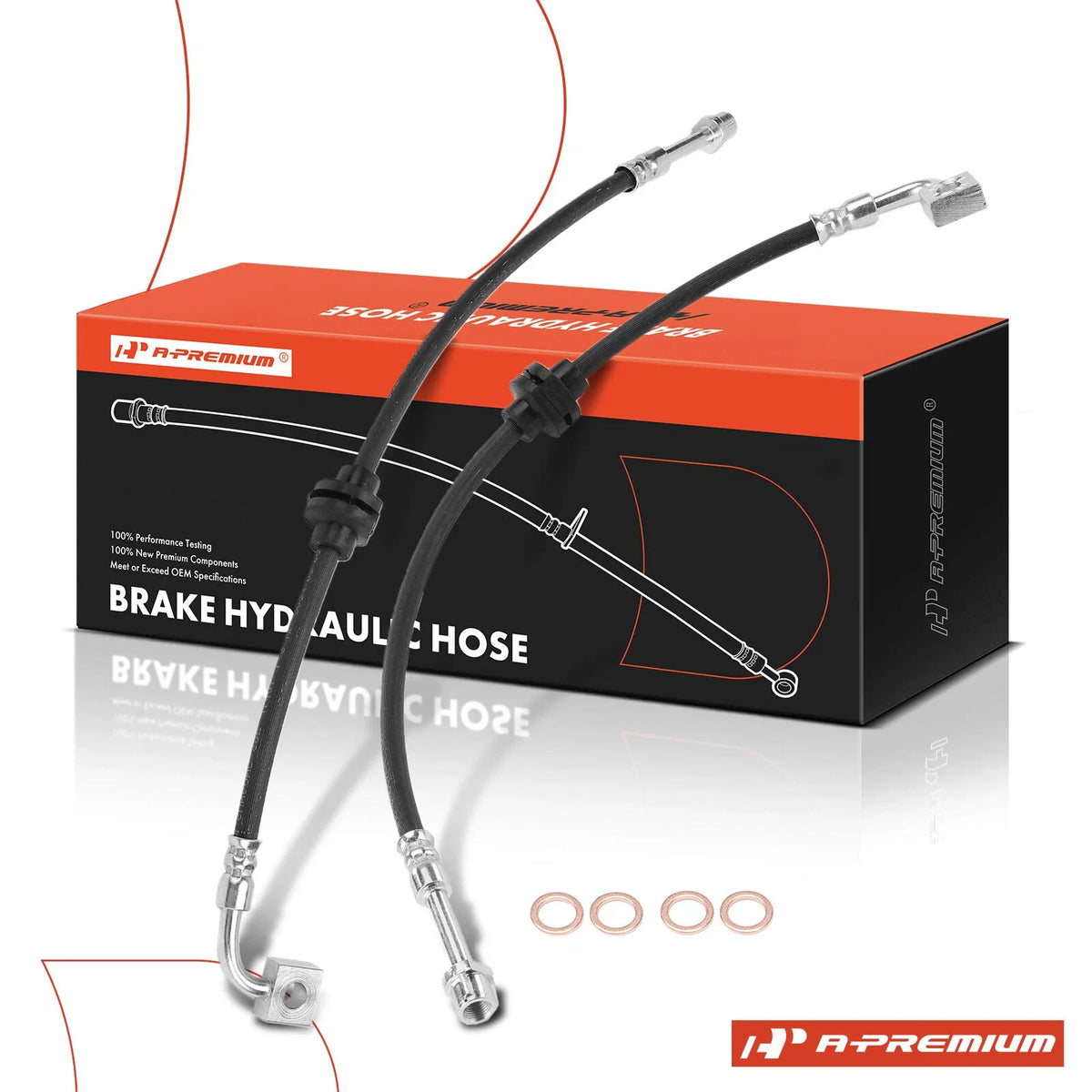 2X Front Brake Hydraulic Hose for Buick Envision (2017–2019)